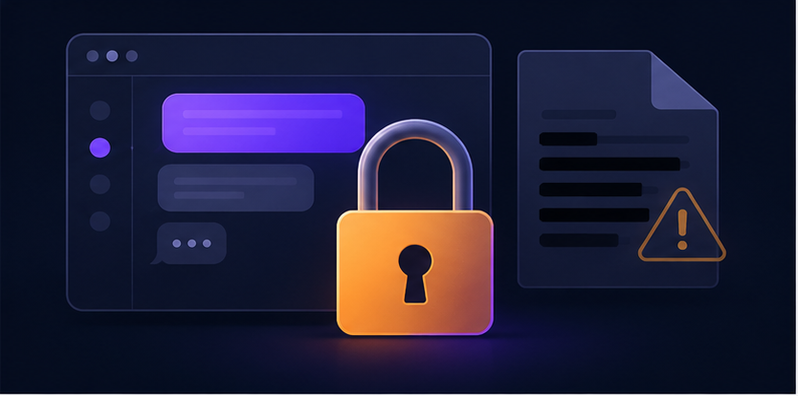 Data privacy risk illustration for pasting confidential client data into AI chat tools