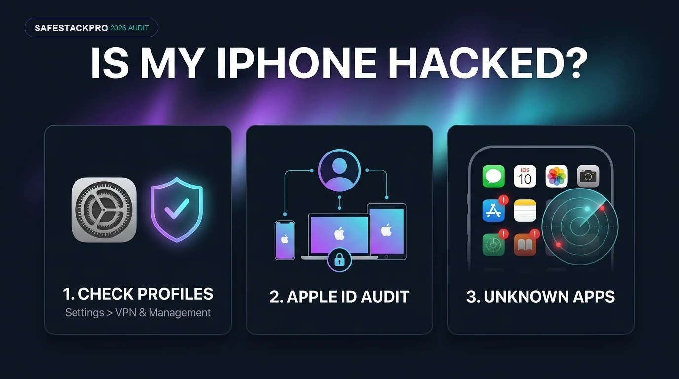 Is My iPhone Hacked: 3-Step Verification Checklist (Profiles, Apple ID, Unknown Apps)